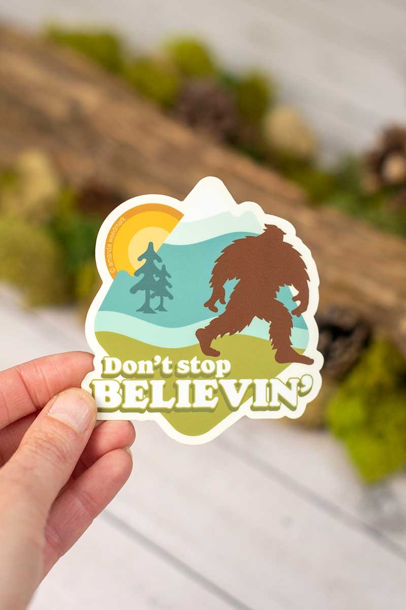 Believe In Bigfoot Vinyl Sticker