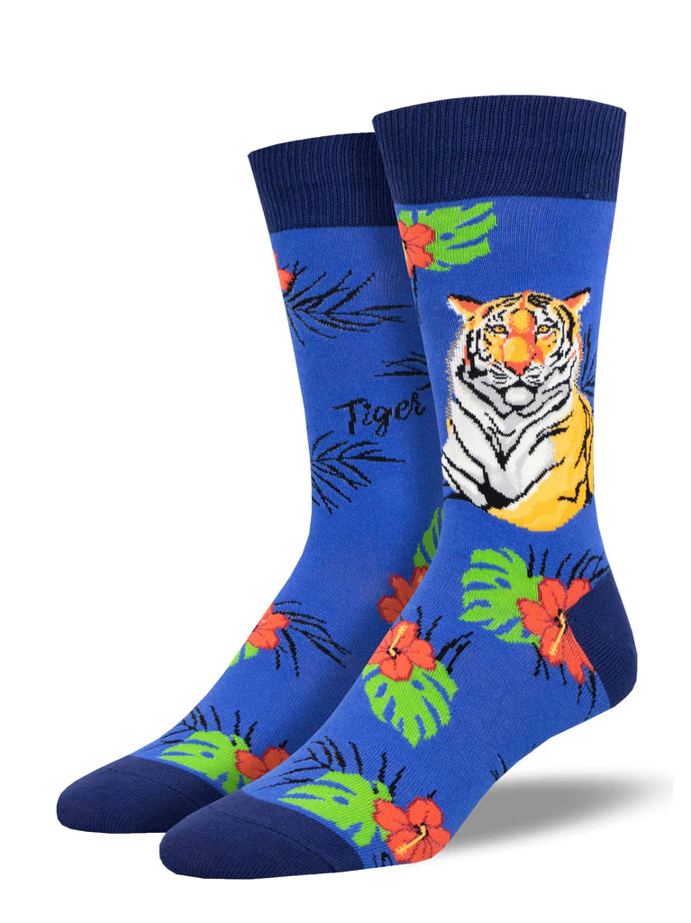 Men's Tiger Cotton Crew Sock