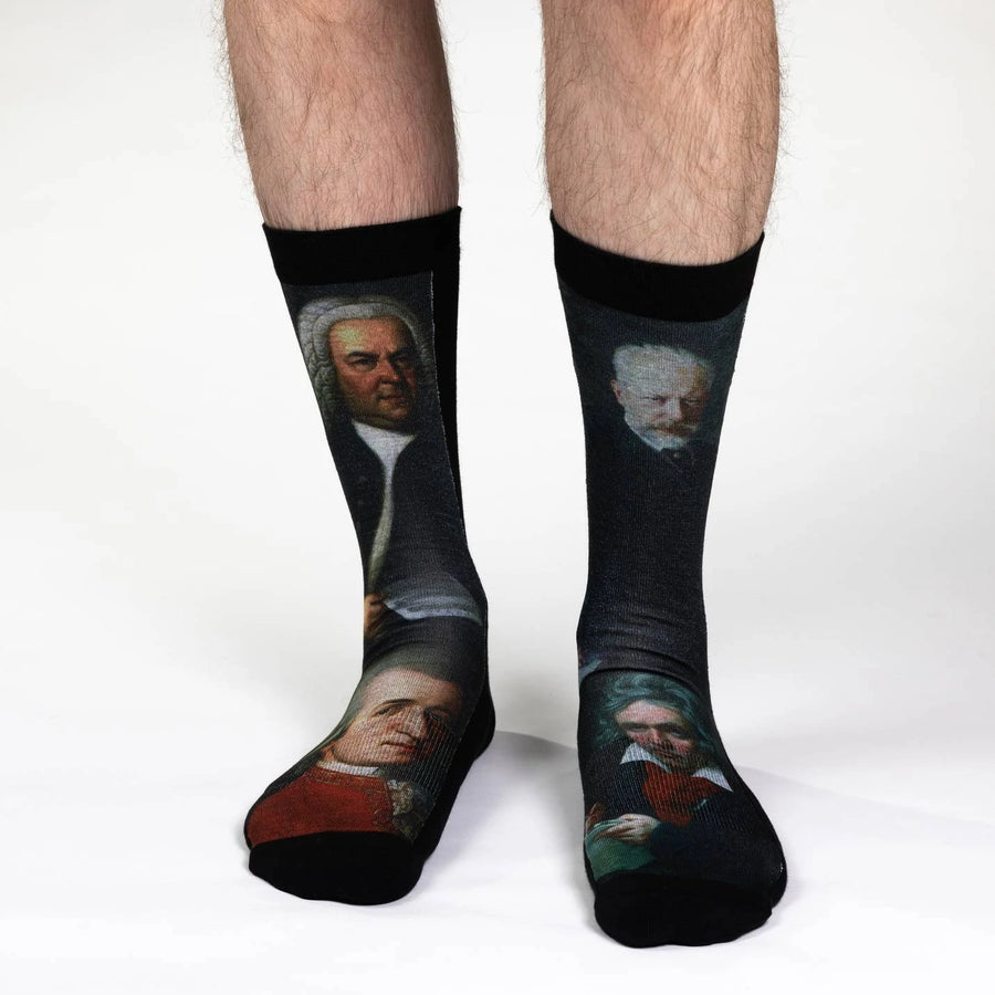 Men's Classical Composers Active Fit Crew Socks