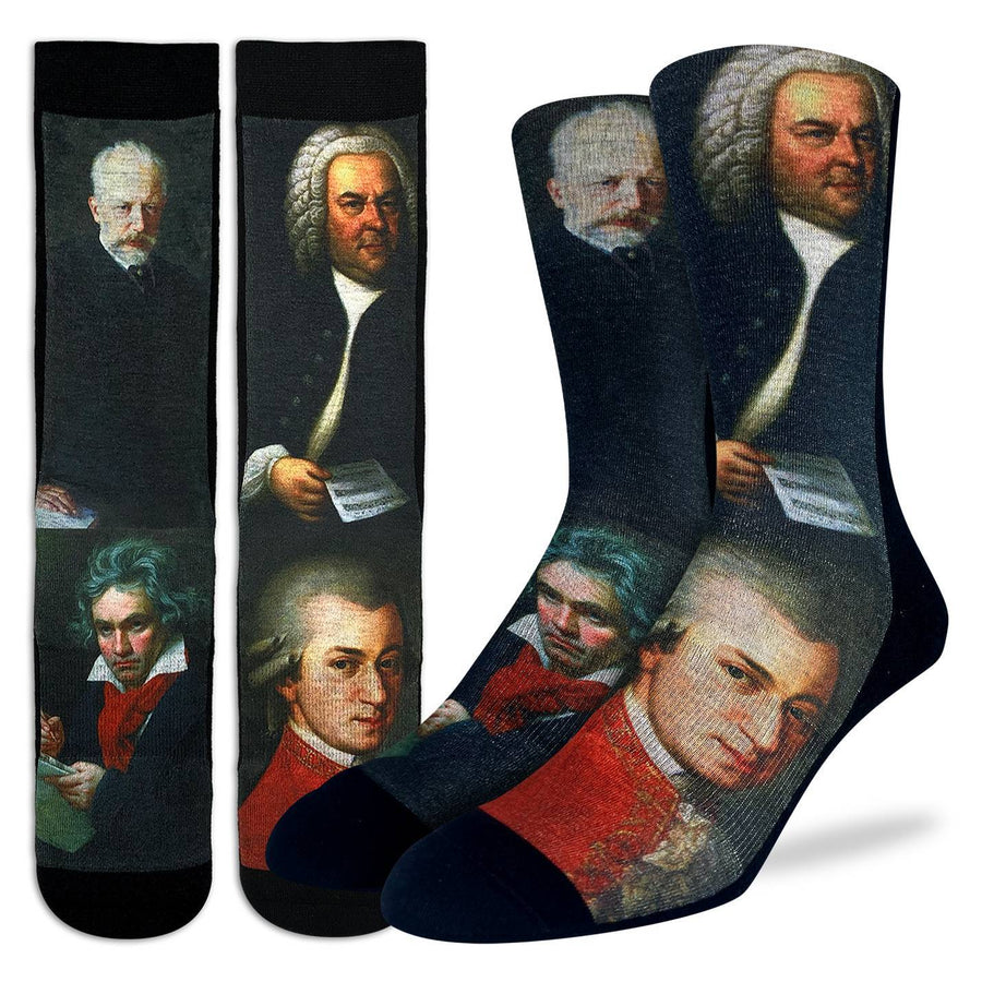 Men's Classical Composers Active Fit Crew Socks