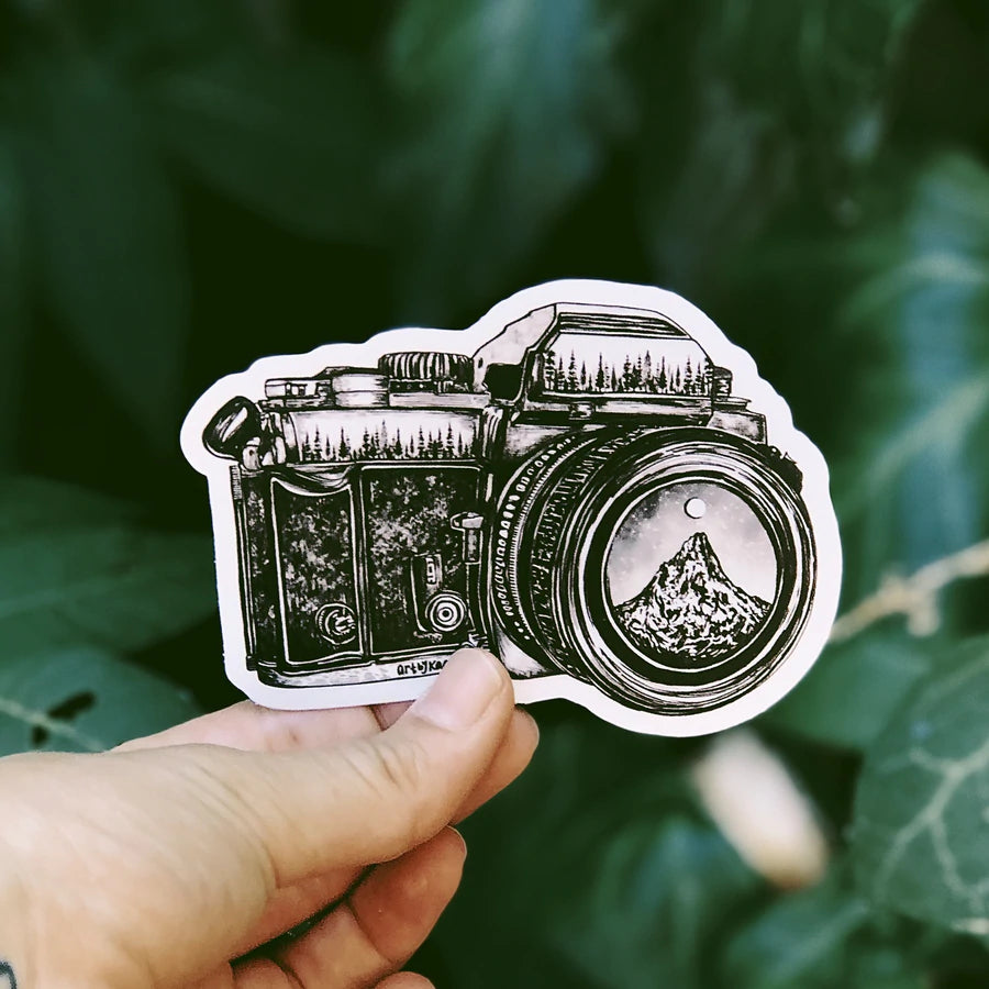 Camera Mountain Lens Vinyl Sticker