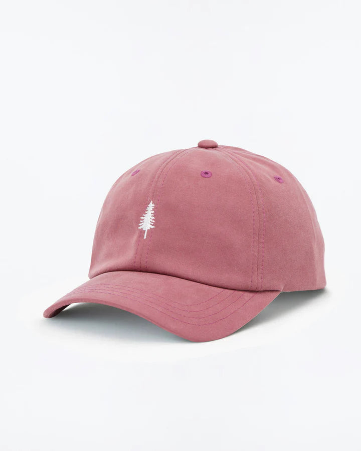 Embroidery Tree Tencel Peak Hat - Crushed Berry