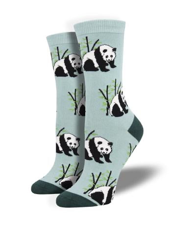 Bamboo Crew Panda Bear Women's Socks