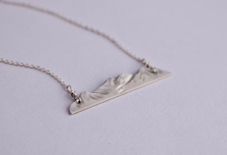 Small Mountain Range Necklace - Silver
